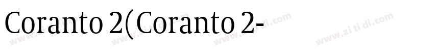Coranto 2(Coranto 2字体转换